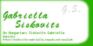 gabriella siskovits business card